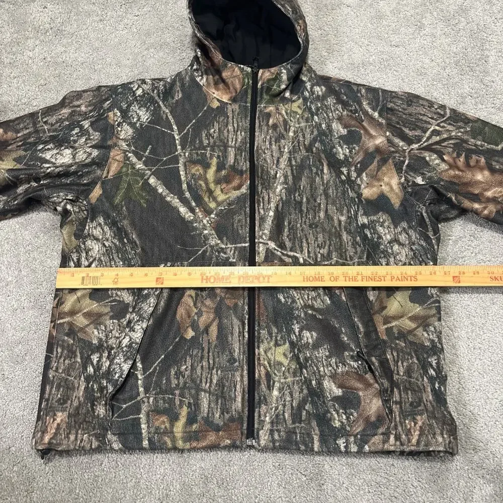 Cabela's Dry Plus Camo Jacket Men's XL Rain Midweight Zip-Up Hooded Hunting